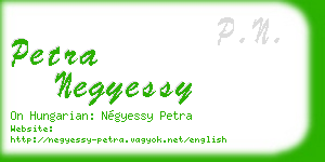 petra negyessy business card